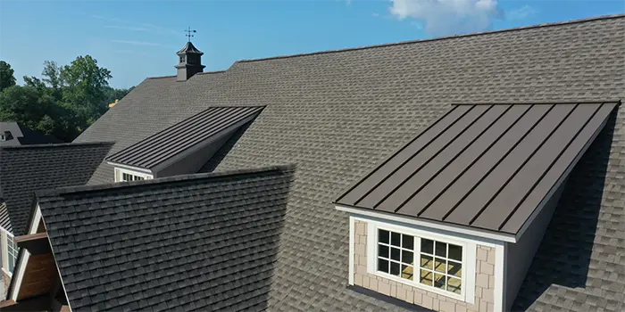 Standing seam metal and shingle roof surfaces